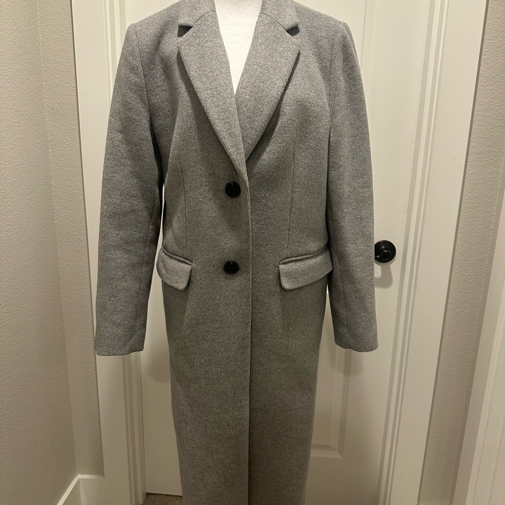 LOFT Gray Trench Coat for Women